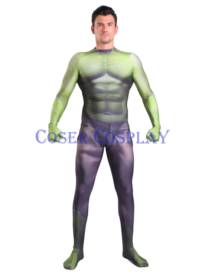 2020 Robert Bruce Banner Hulk Cosplay Costume Catsuit for Men